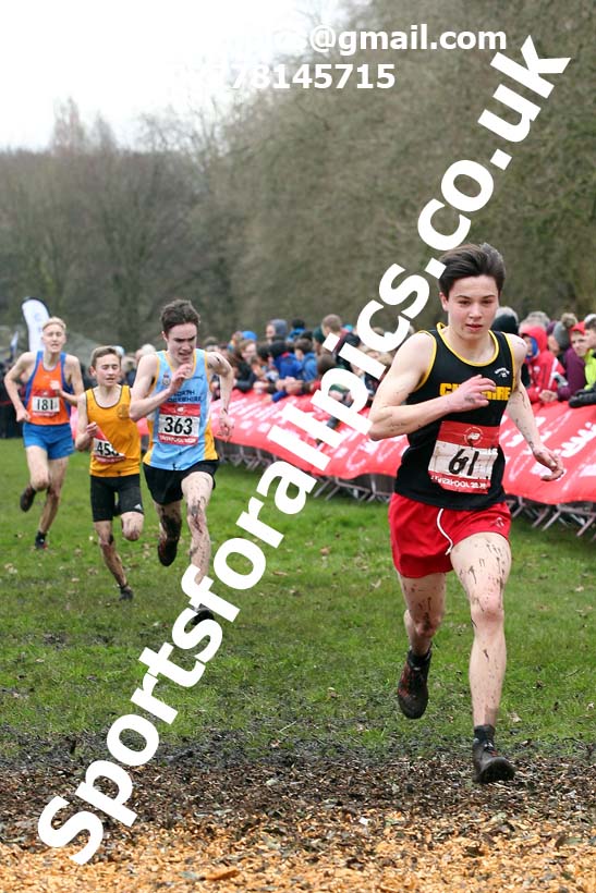 Intermediate boys, 2020 New Balance English Schools Champs., Sefton Park, Liverpool. Photo: David T. Hewitson/Sports for All Pics